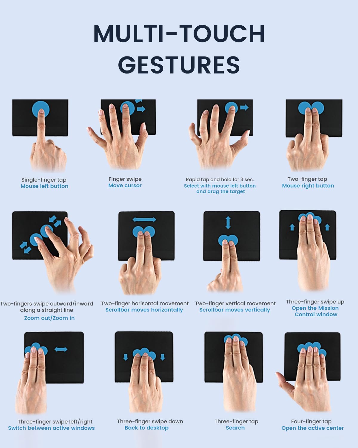 Precision Touchpad - The Ultra-Slim Wireless Touchpad with Dual-Mode Connectivity.