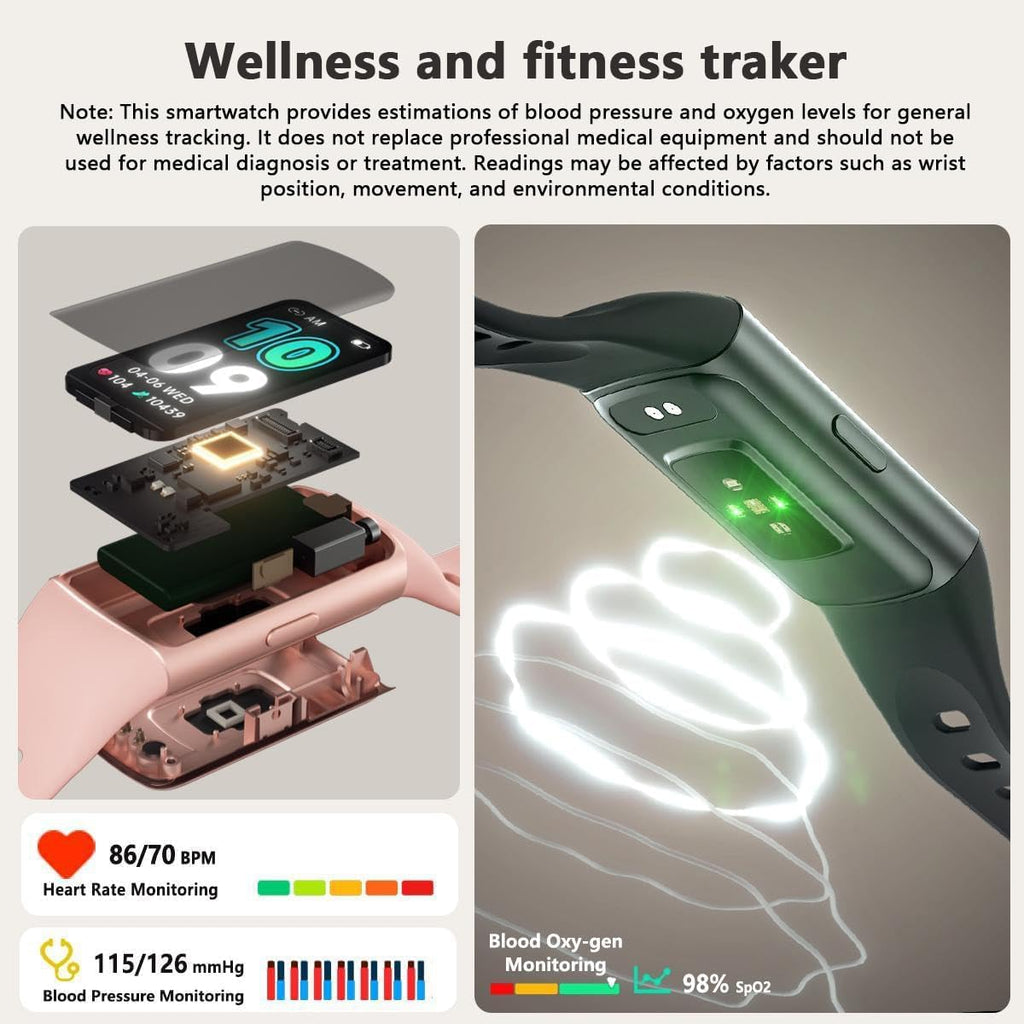 Fit-Slim watch -  The Ultra-Thin 24/7 Wellness Monitor with Clinical-Grade Sensors.