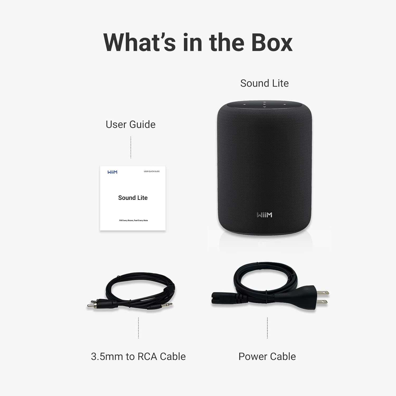 WiiM Sound Lite - Hi-Res 24-bit/192 kHz Audio with AI RoomFit™ Intelligence.