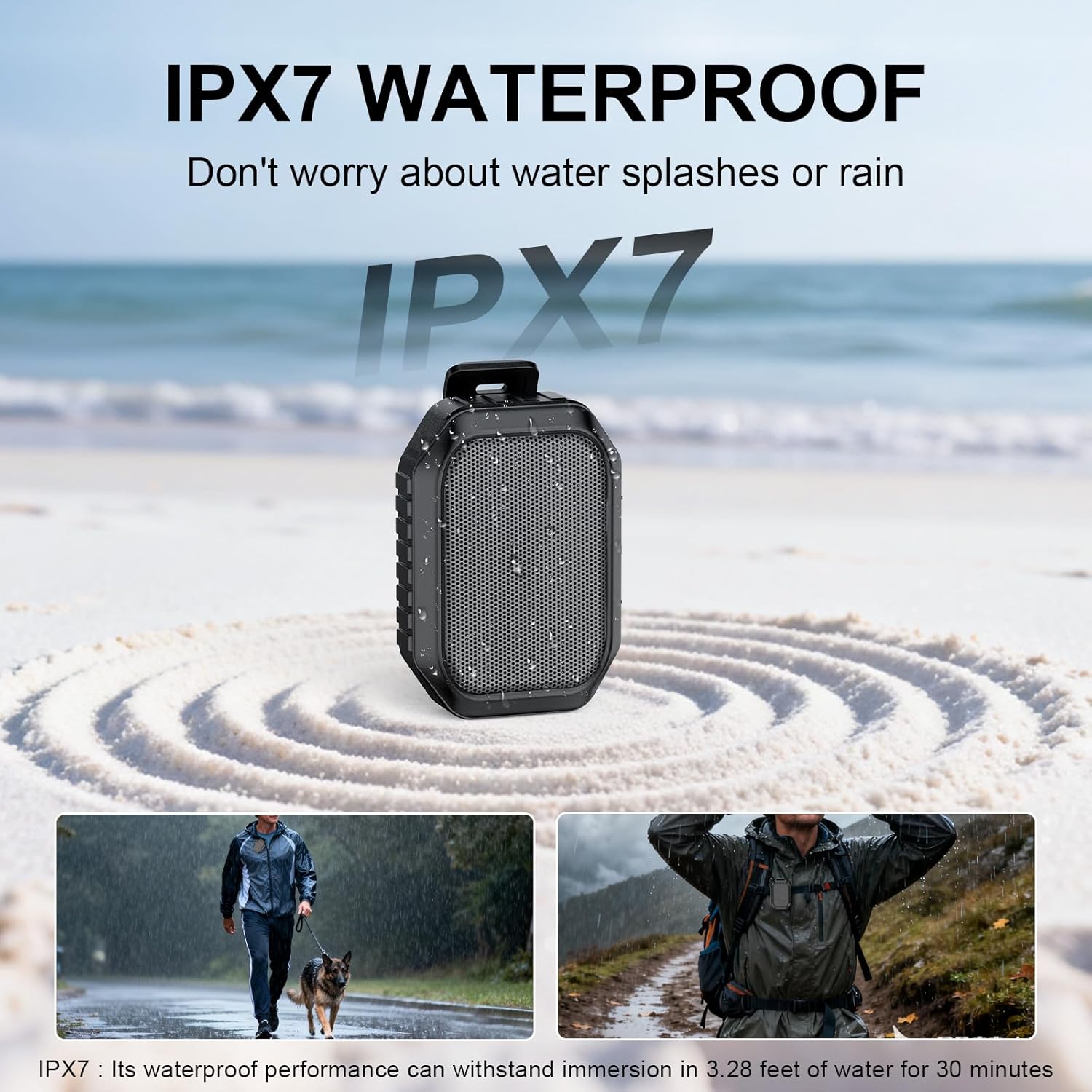 The Ultra-Portable IP67 Bluetooth Speaker with ENC Clarity.