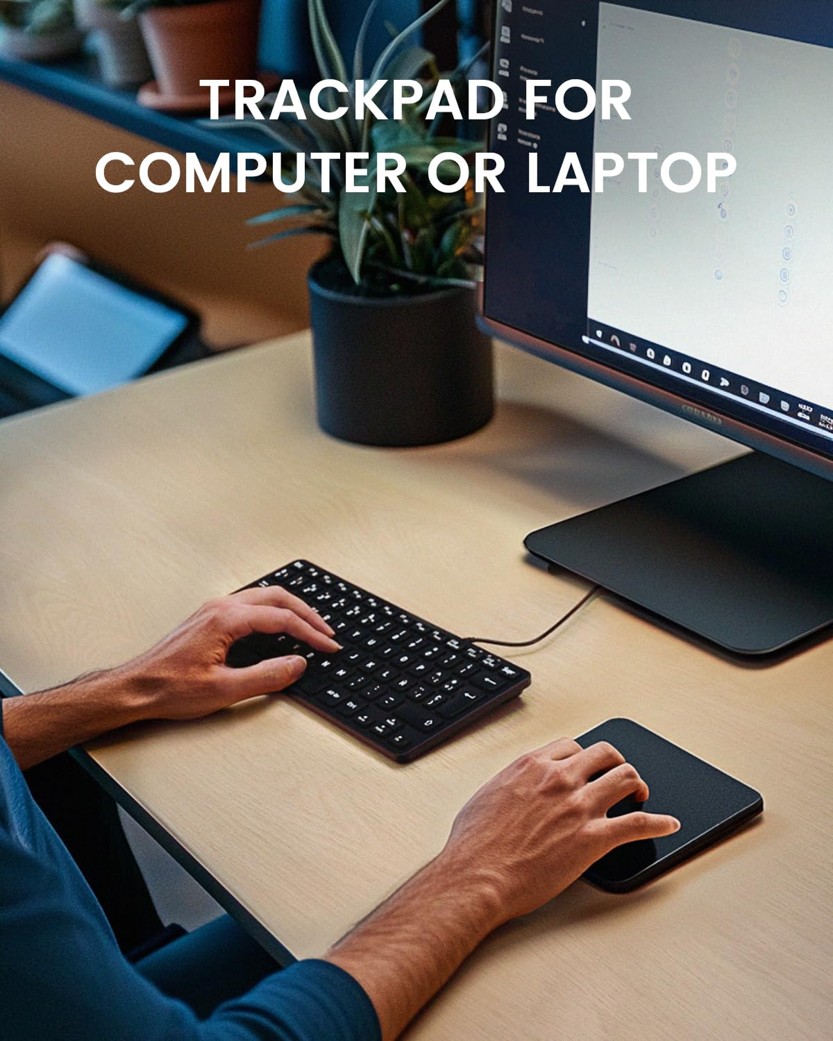 Precision Touchpad - The Ultra-Slim Wireless Touchpad with Dual-Mode Connectivity.