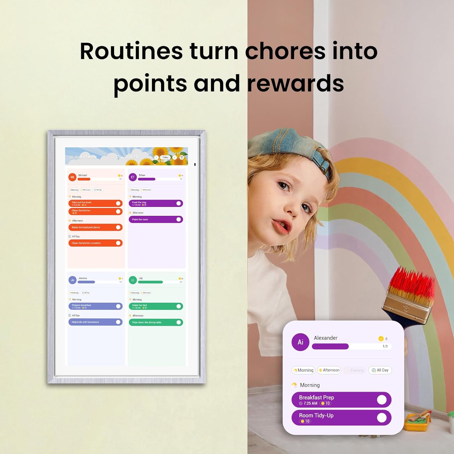 SyncWall - The 15.6” Smart Digital Calendar & Interactive Family Command Center.