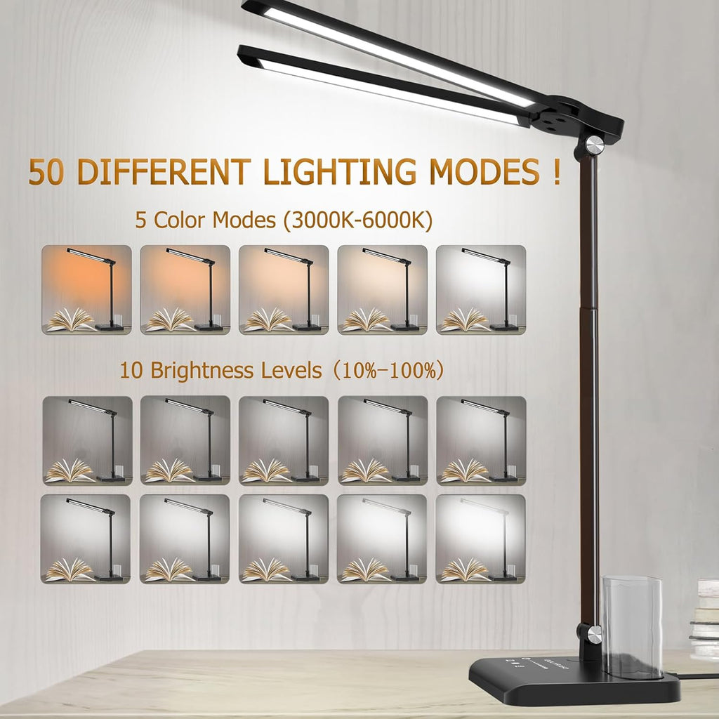 Architect Pro - The Dual-Swing LED Architect Lamp with 50 Lighting Modes Integrated USB Charging.