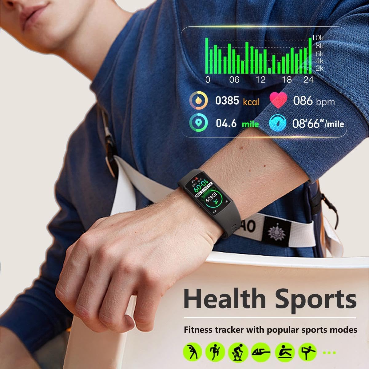 Fit-Slim watch -  The Ultra-Thin 24/7 Wellness Monitor with Clinical-Grade Sensors.