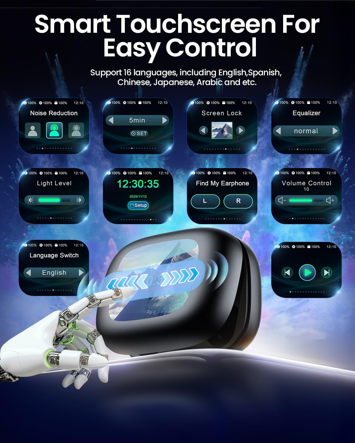 Touch-Pro buds - The World’s First Bluetooth 6.0 Smart Buds with Integrated Touch Control.