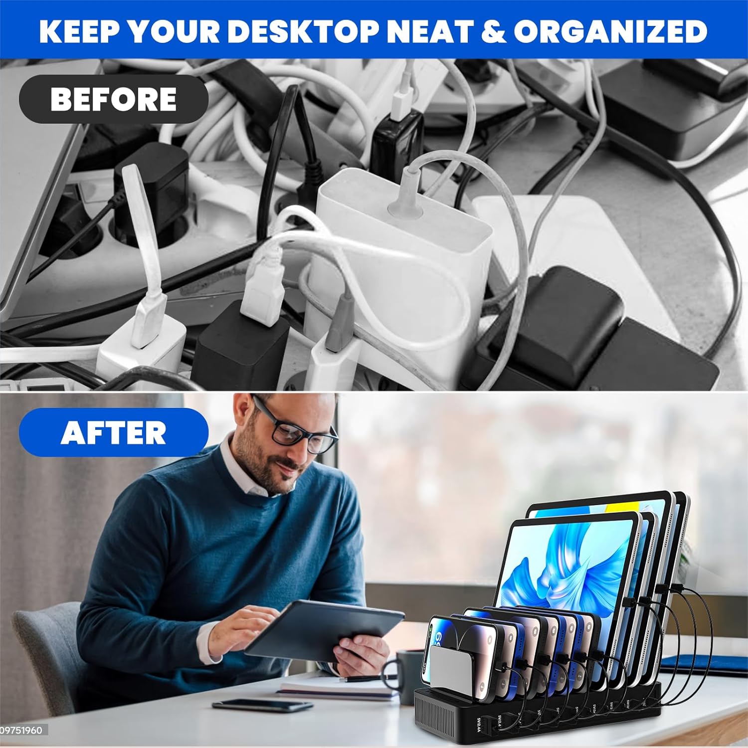 PowerStation 100W - The 100W Smart-IC Multi-Device Charging Station.